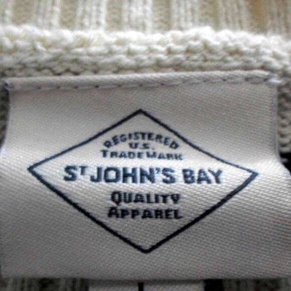 St Johns Bay Misses Navy Stripe Combo Heart Sweater CHOOSE SIZE - Picture 5 of 6